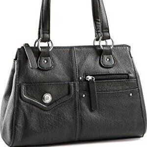 NWT $169 Leather STONE MOUNTAIN Black Baxter Purse